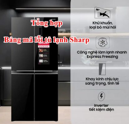 Bảng mã lỗi tủ lạnh Sharp
