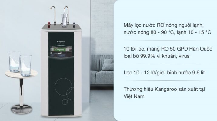 Máy lọc nước RO nóng nguội lạnh Kangaroo KG10A3 10 lõi 